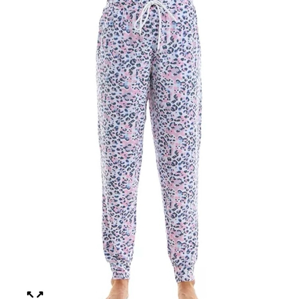 Leopard Print  Pajama Jogger Pants - Picture 6 of 6
